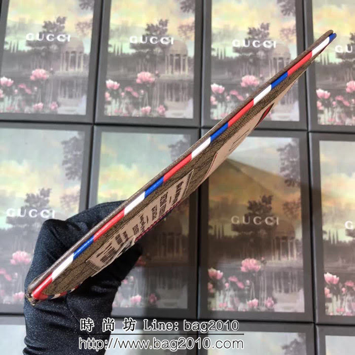 GUCCI古馳 爆款手包 GG圖案系列 時尚刺繡 復古風格手拿包 473915 啡繡 WTG1949